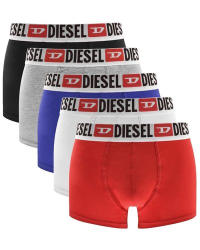 DIESEL Underwear Damien 5 Pack Boxer Trunks - Red