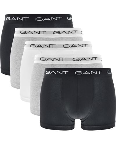 GANT 5 Pack Basic Trunks - Grey