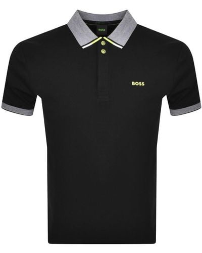BOSS by HUGO BOSS Logo-print Regular-fit Cotton-piqué Polo Shirt - Black