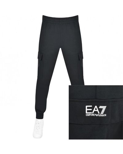 EA7 Emporio Armani Logo jogging Bottoms - Black