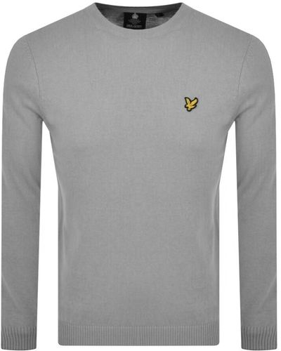 Lyle & Scott Crew Neck Merino Knit Jumper - Grey