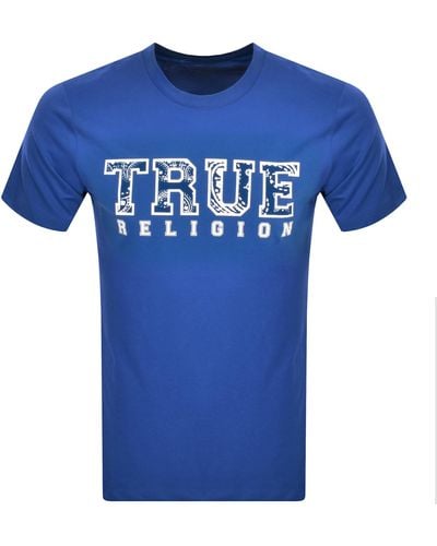 True Religion Logo T Shirt - Blue