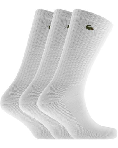 Lacoste Sport Logo Triple Pack Socks - Grey