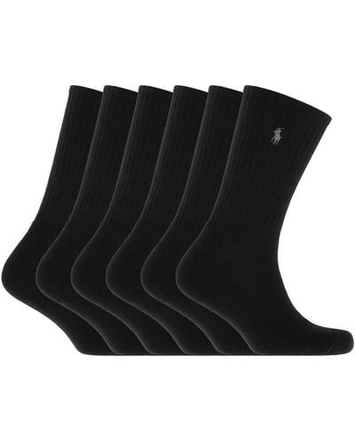 Ralph Lauren 6 Pack Socks - Black