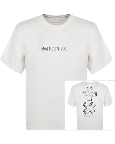Replay X Martin Garrix Logo T Shirt - White