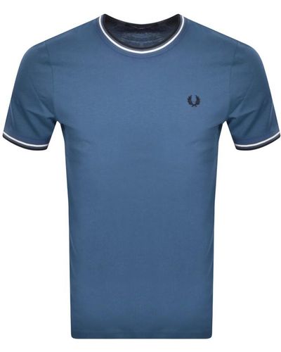 Fred Perry Twin Tipped T Shirt - Blue