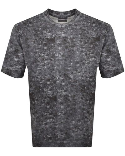 Armani Emporio Crew Neck Logo T Shirt - Gray