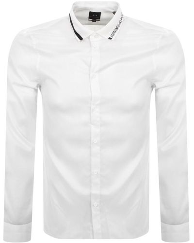 Armani Exchange Long Sleeved Shirt - White