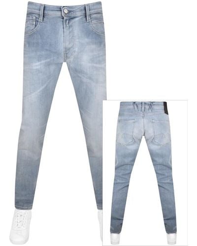 Replay Anbass Slim Fit Jeans Light - Blue