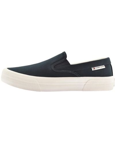 Tommy Hilfiger Slip On Canvas Trainers - Blue