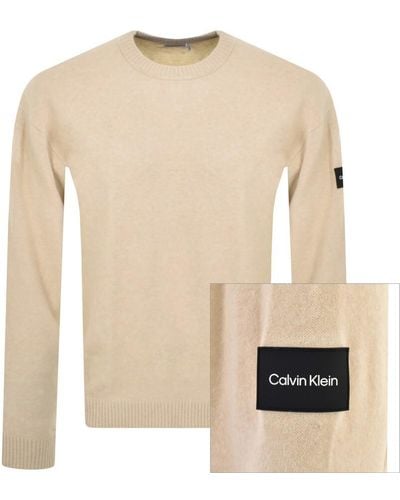 Calvin Klein Comfort Fit Sweater - Natural