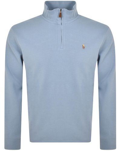 Ralph Lauren Quarter Zip Sweatshirt - Blue