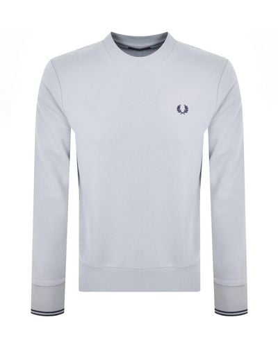 Fred Perry Crew Neck Sweatshirt Light - Blue