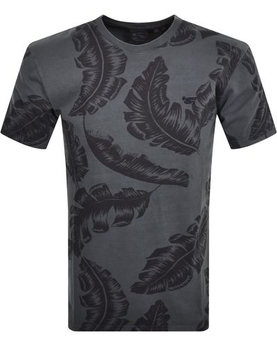 Superdry Vintage Overdye Printed T Shirt - Grey