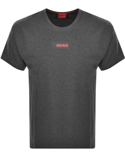 HUGO Loungewear Linked T Shirt - Gray