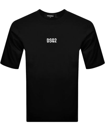 DSquared² Icon Logo Loose Fit T Shirt - Black