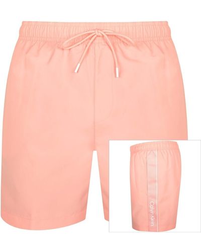 Calvin Klein Logo Swim Shorts - Orange