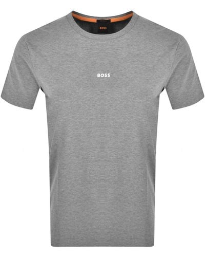 BOSS Boss Tchup Logo T Shirt - Grey