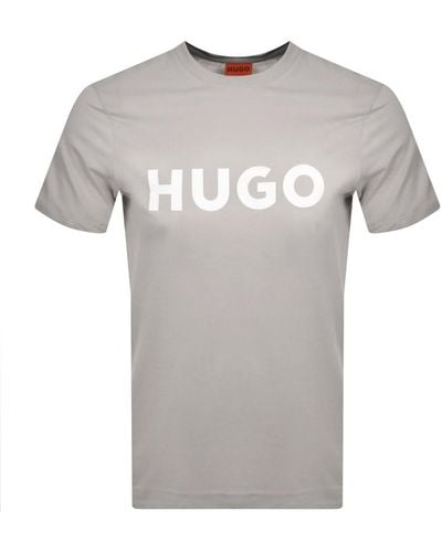 HUGO Dulivio Crew Neck T Shirt - Gray