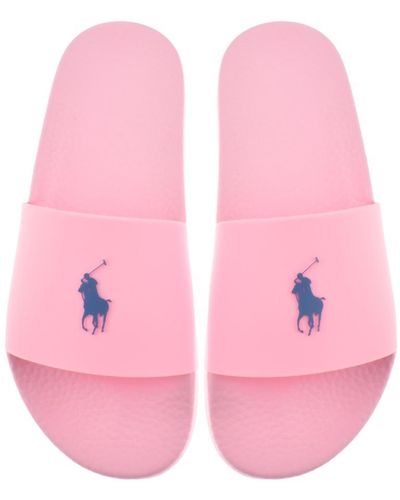 Ralph Lauren Logo Sliders - Pink