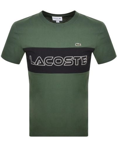 Lacoste Crew Neck Logo T Shirt - Green