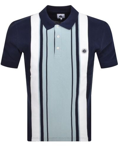 Pretty Green Prestleigh Stripe Polo T Shirt - Blue