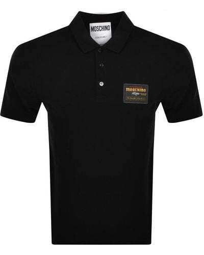 Moschino Short Sleeved Polo T Shirt - Black