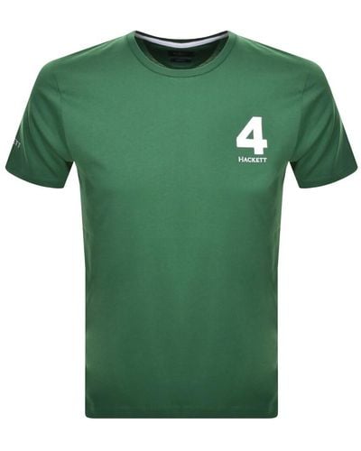 Hackett London Logo T Shirt - Green