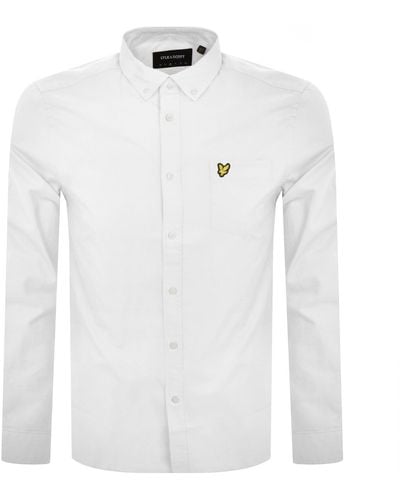 Lyle & Scott Oxford Long Sleeve Shirt - White