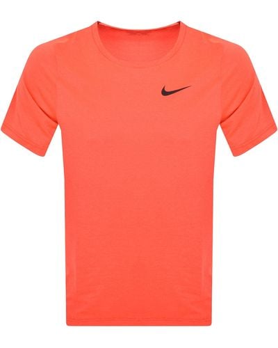 Nike Training Dri Fit Logo T Shirt - Orange