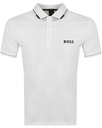 BOSS Boss Paul Pro Polo T Shirt - White