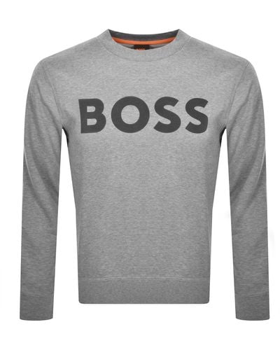 BOSS Boss We Basic Crew Neck Sweatshirt - Grey