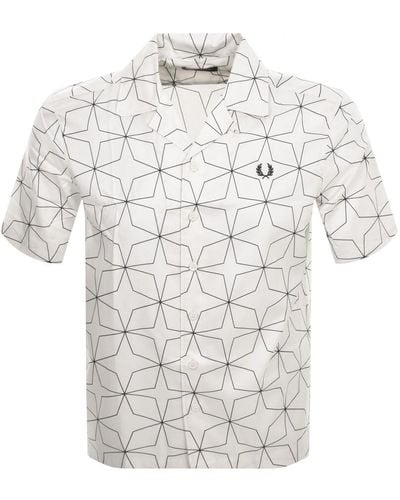 Fred Perry Geometric Print Shirt - Grey
