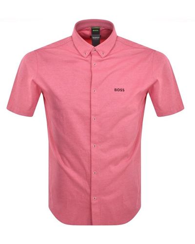 BOSS Boss Motion S Short Sleeved Shirt - Pink