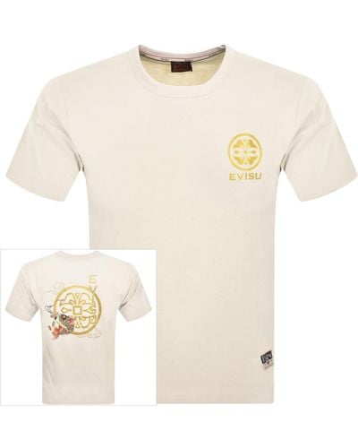 Evisu Logo T Shirt - Natural