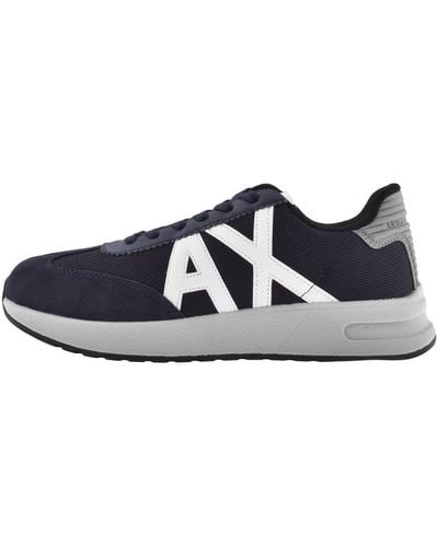 Armani Exchange Logo Sneakers - Blue
