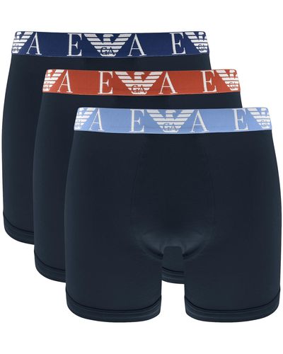 Armani Emporio Underwear 3 Pack Boxers - Blue