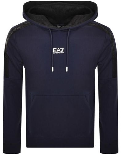 EA7 Emporio Armani Logo Hoodie - Blue