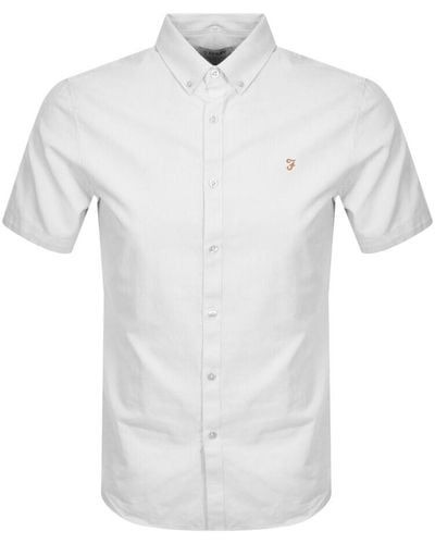 Farah Brewer Slim Short Sleeve Shirt - White