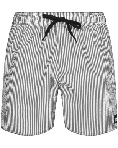 adidas Originals Adidas Stripey Classics Swim Shorts - Gray