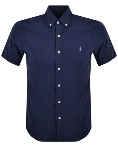 Navy polo shop button down
