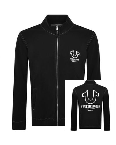 True Religion Big T Full Zip Sweatshirt - Black