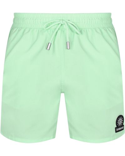 Sandbanks Badge Logo Swim Shorts - Green