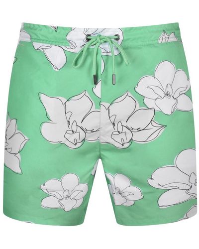 Ted Baker Floral Swim Shorts - Green