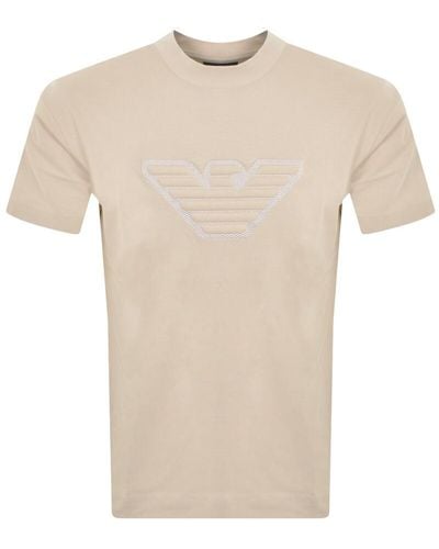 Armani Emporio Logo T Shirt - Natural