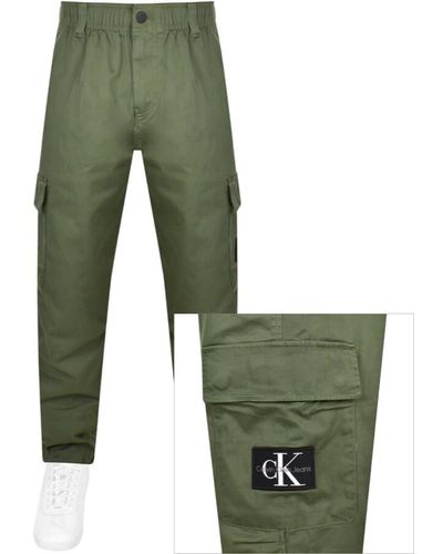 Calvin Klein Jeans Regular Cargo Trousers - Green