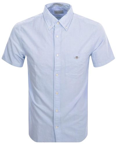 GANT Poplin Short Sleeved Shirt - Blue