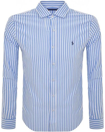 Ralph Lauren Long Sleeved Stripe Shirt - Blue