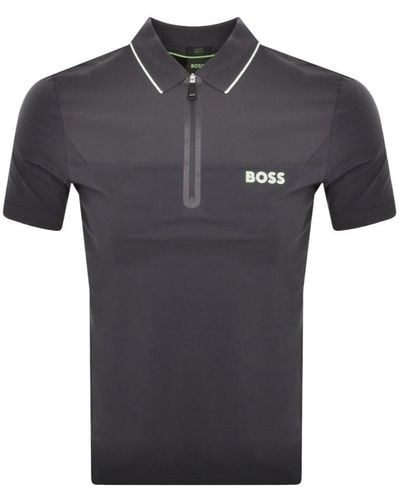 BOSS Boss Philix Polo T Shirt - Gray