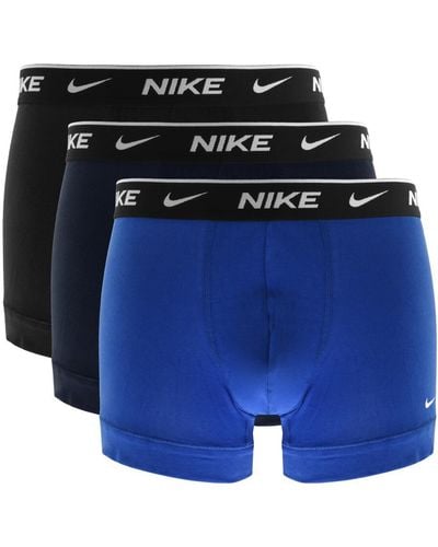 Nike Logo 3 Pack Trunks - Blue